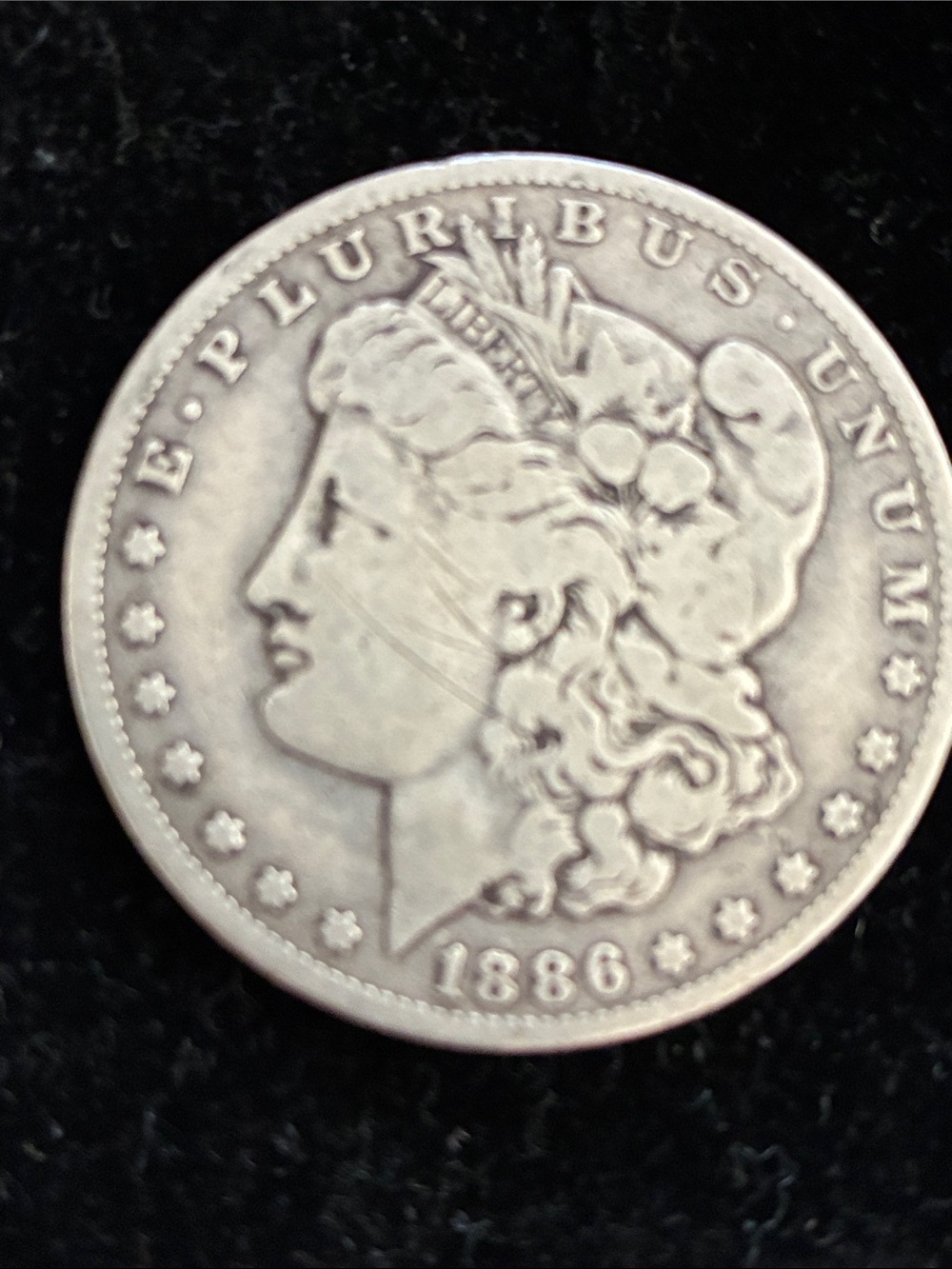 1886 Silver Morgan-Style Coin - Classic Silver Finish